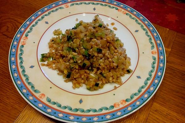 Spelled with Zucchini and Caramelized Fennel