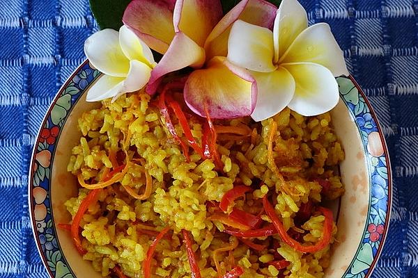 Spicy and Hot Yellow Rice Dewi Sri
