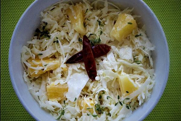 Spicy Coleslaw with Pineapple