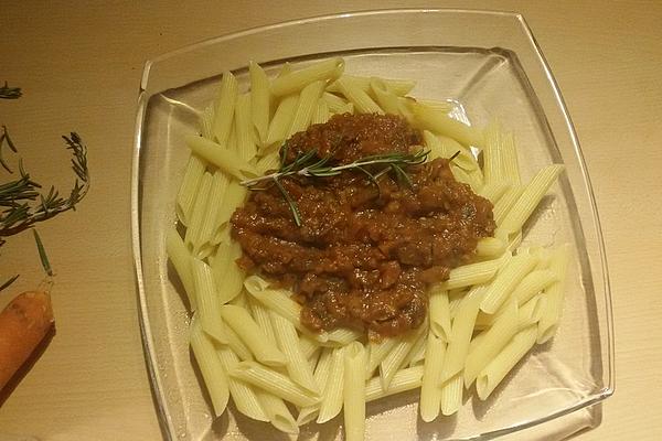 Spicy Lentil Bolognese with Soy Sauce