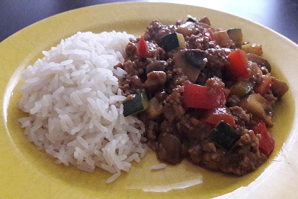 Spicy Mince – Vegetables – Pan