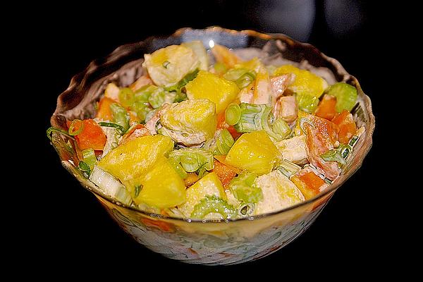 Spicy Papaya Salad with Pineapple and Celery