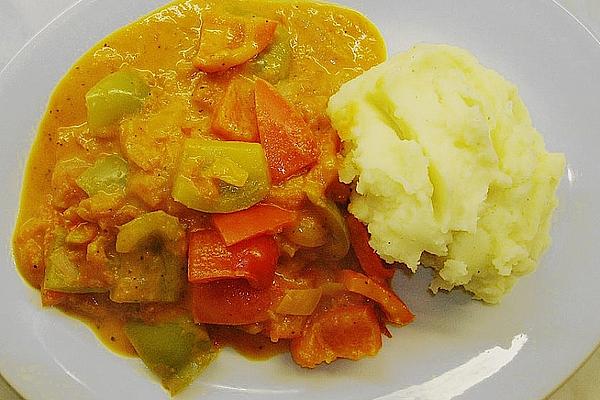 Spicy Paprika Vegetables with Mashed Potatoes