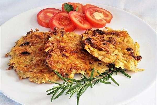 Spicy Potato Pancakes with Sun-dried Tomatoes