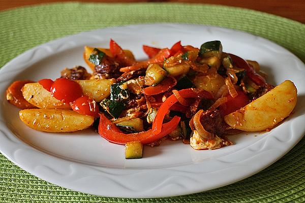 Spicy Stir-fry Vegetables with Chorizo