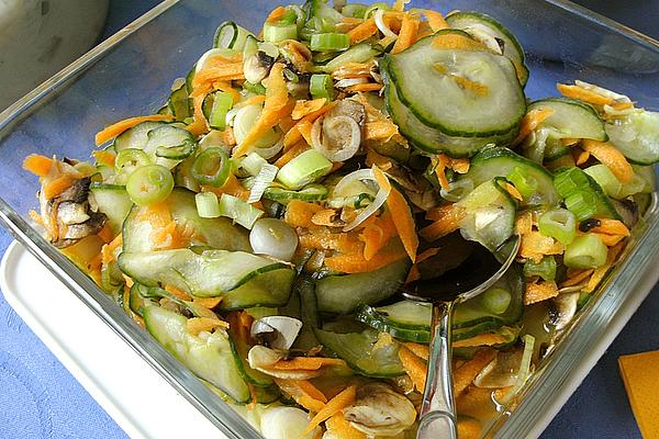 Spicy Sweet and Sour Thai Cucumber and Carrot Salad