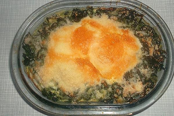 Spinach and Egg – Gratinated with Cheese