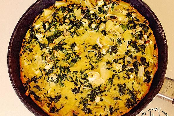 Spinach and Potato Omelette