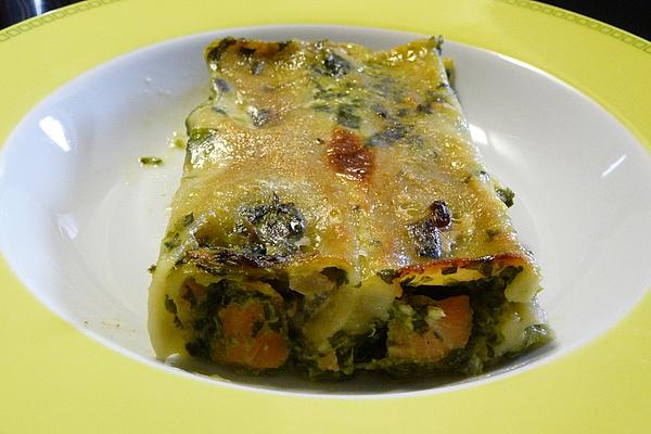 Spinach and Salmon Cannelloni