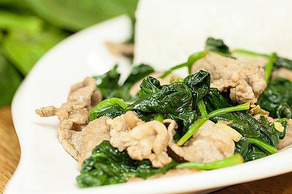 Spinach Beef – Fried Beef with Spinach