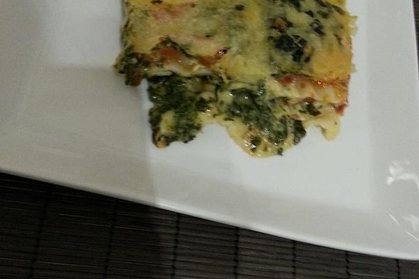 Spinach Lasagna with Tomatoes