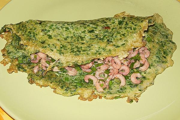 Spinach Omelette with Crab