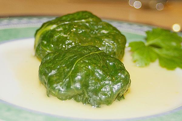Spinach Packet with Shrimp Filling