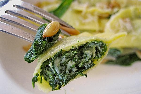 Spinach Ravioli with Sage Butter