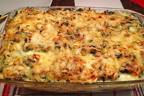 Spinach – Sheep Cheese Casserole with Potatoes