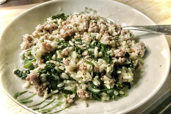 Spinach with Minced Meat