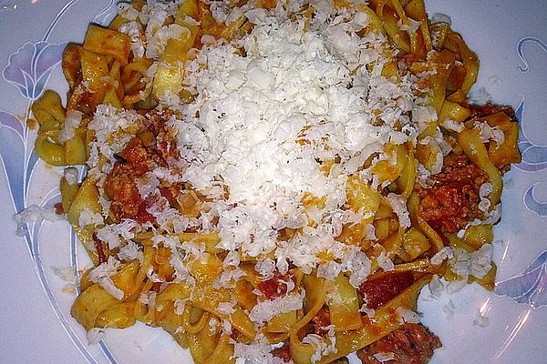 Spirelli with Salsiccia Bolognese