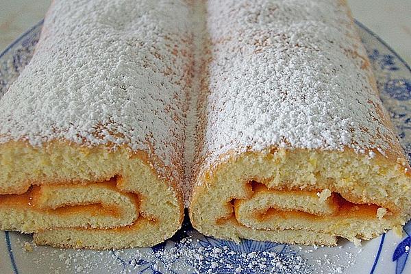 Sponge Roll with Apricot Jam