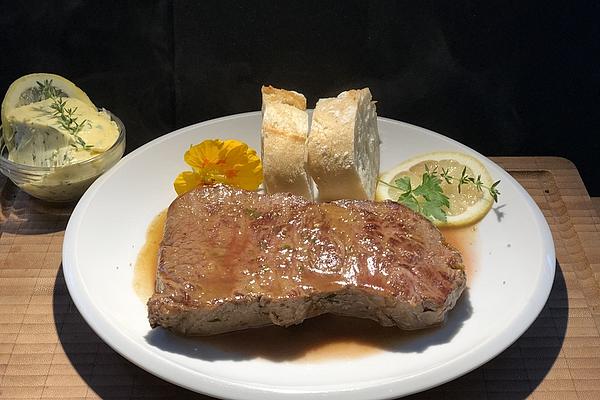 Steak with Lemon Herb Butter