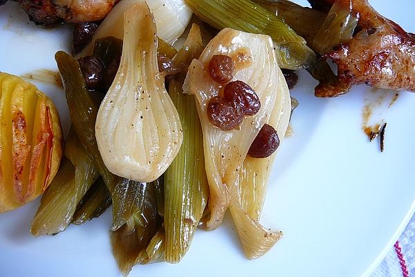 Steamed Spring Onions