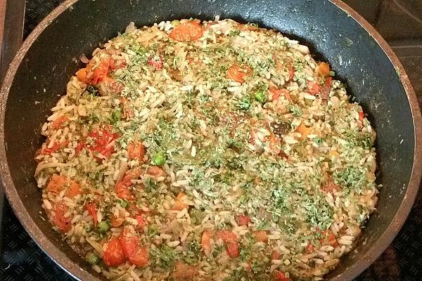 Stir-fry Rice and Vegetables