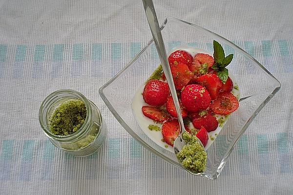 Strawberries with Mint Sugar