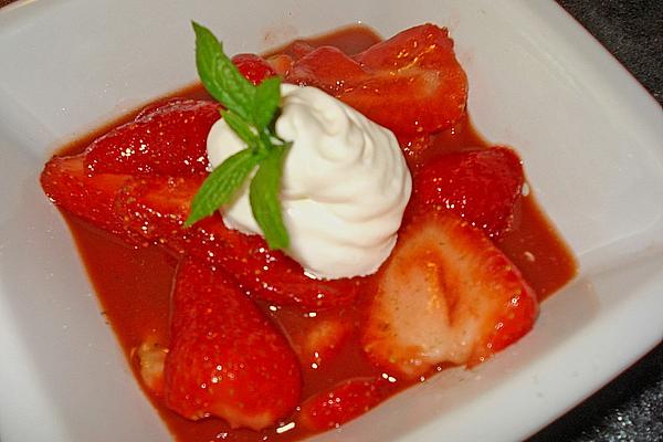 Strawberries with Port Wine