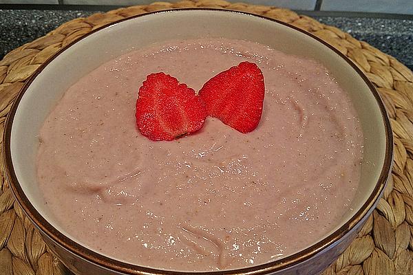 Strawberry Millet Pudding with Sunflower Sprouts