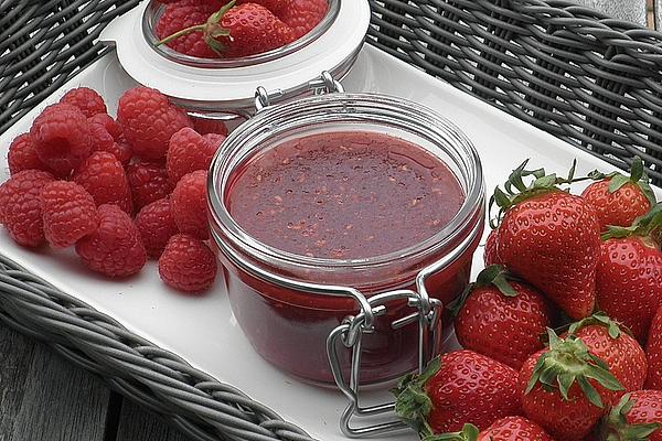 Strawberry-raspberry Jam with Vanilla and Orange