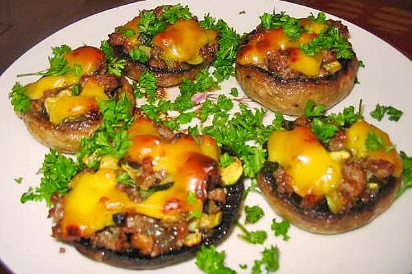 Stuffed and Gratinated Mushrooms