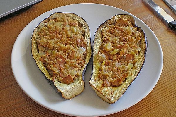 Stuffed Eggplant with Couscous and Tuna