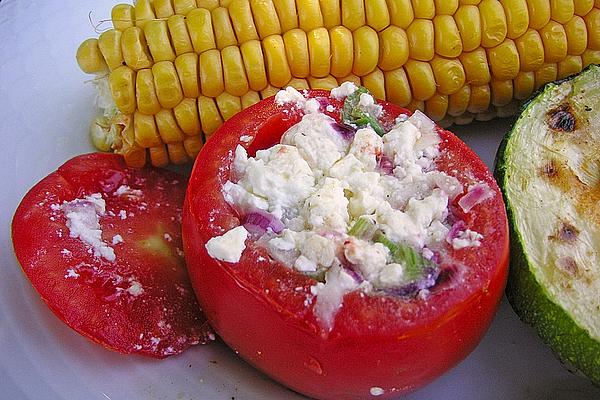 Stuffed Grilled Tomatoes with Feta