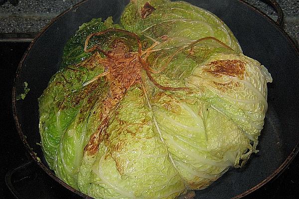 Stuffed Head Of Savoy Cabbage with Mashed Potatoes