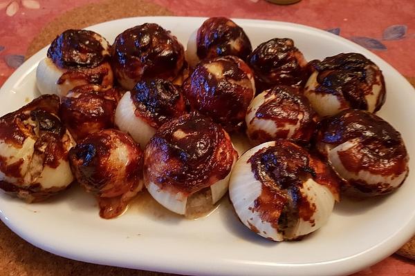 Stuffed Onion with Minced Meat and Bacon