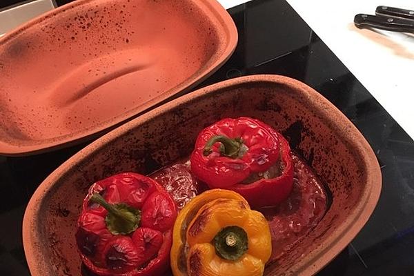 Stuffed Peppers in Roman Pot
