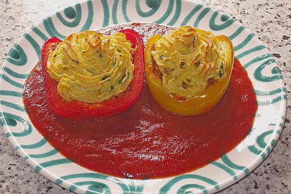 Stuffed Peppers with Potato Top