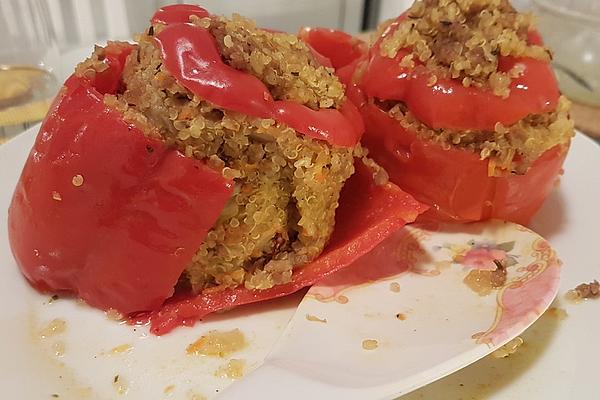 Stuffed Peppers with Quinoa Mince Filling