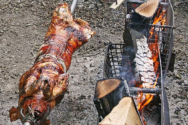 Stuffed Suckling Pig from Wood Fire Grill