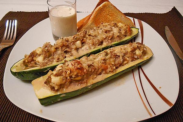 Stuffed Zucchini with Feta and Olives