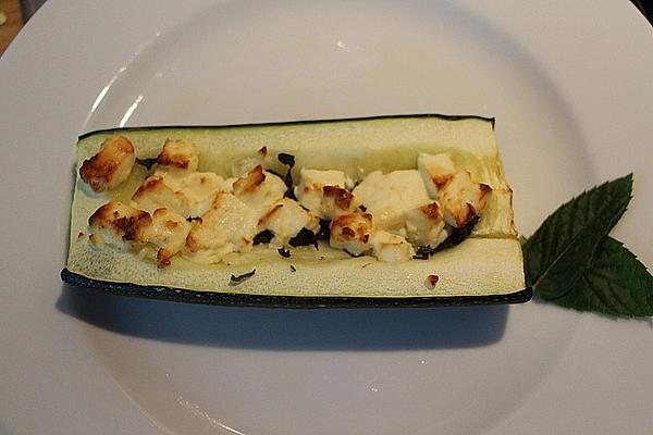 Stuffed Zucchini with Sheep Cheese