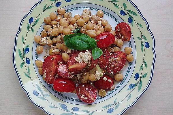 Summer Chickpea Salad with Sheep Cheese