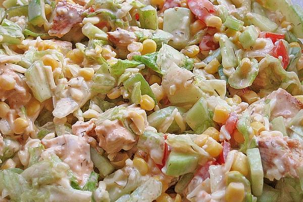 Summer Salad with Fiery Chicken Breast Fillets