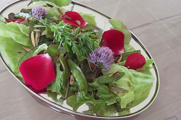 Summer Salad with Rose Petals