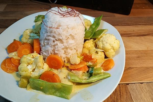 Summer Vegetables in Curry Soy Cream