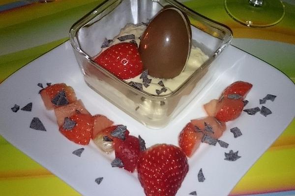 Surprise Eggs with Marinated Strawberries