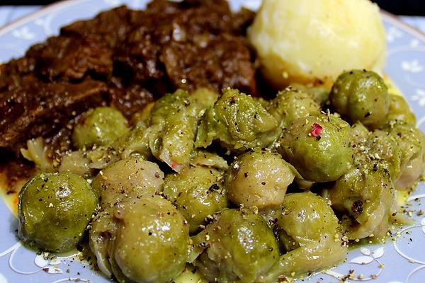Susy`s Tuscan Brussels Sprouts