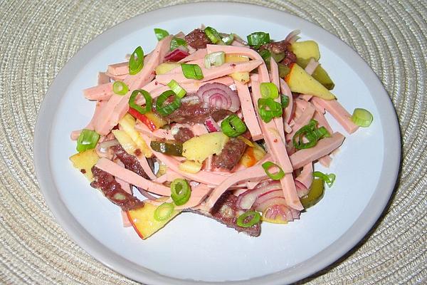 Swabian Sausage Salad with Cucumber and Apples