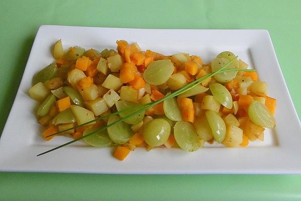 Sweet and Sour Pumpkin – Potato – Grape Pan