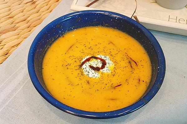 Sweet Potato Soup with Apple, Ginger and Prawns