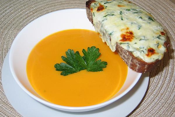 Sweet Potato Soup with Cheese Bread